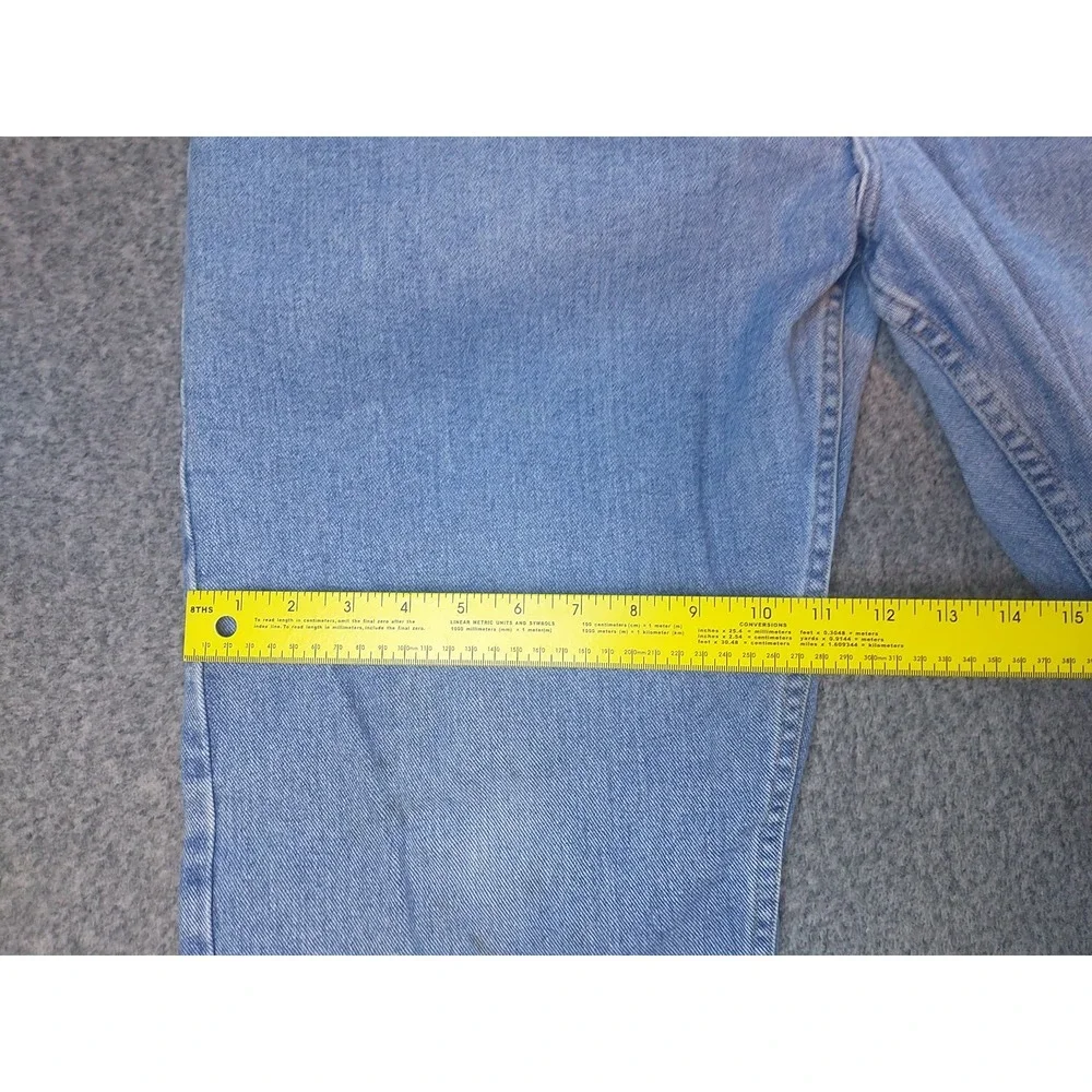 Wrangler Mens Relaxed Fit Straight Leg Light Wash Denim Jeans 36x29 97601SB Blue